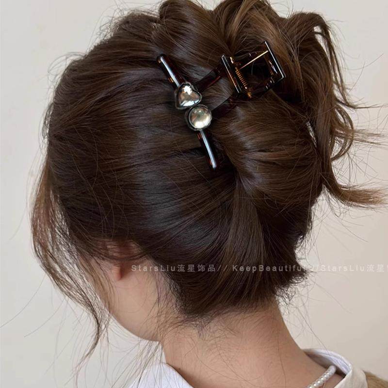 网红气质后脑勺时尚高级感新中式韩版头饰鲨鱼夹珍珠夹子盘发发夹,饰品/流行首饰/时尚饰品新,发饰,淘宝优惠券,粉丝福利购,淘宝优惠卷