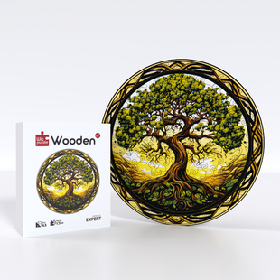 异形木质拼图《Zen011-生命树》 成人智力消磨时光玩具