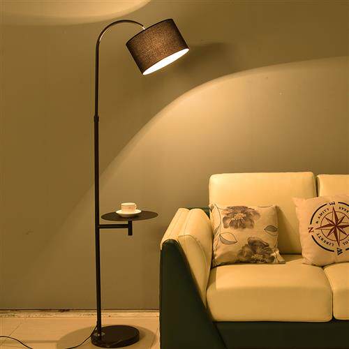 定制厂促简约妮卡带茶几落地灯客厅卧室床头沙发置物无线充电轻奢