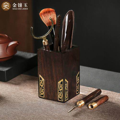 金镶玉 茶具配件 茶道六君子功夫茶具配件套组 黑檀茶夹茶针养壶使用感如何?