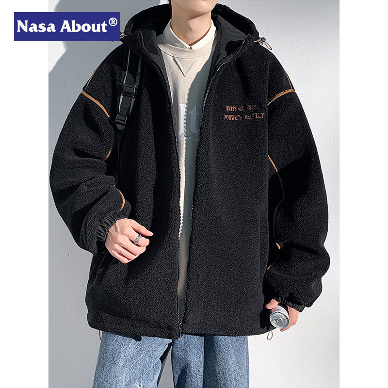 NASA联名棉服男款冬季潮牌青少年高中学生棉衣羽绒服外套加厚