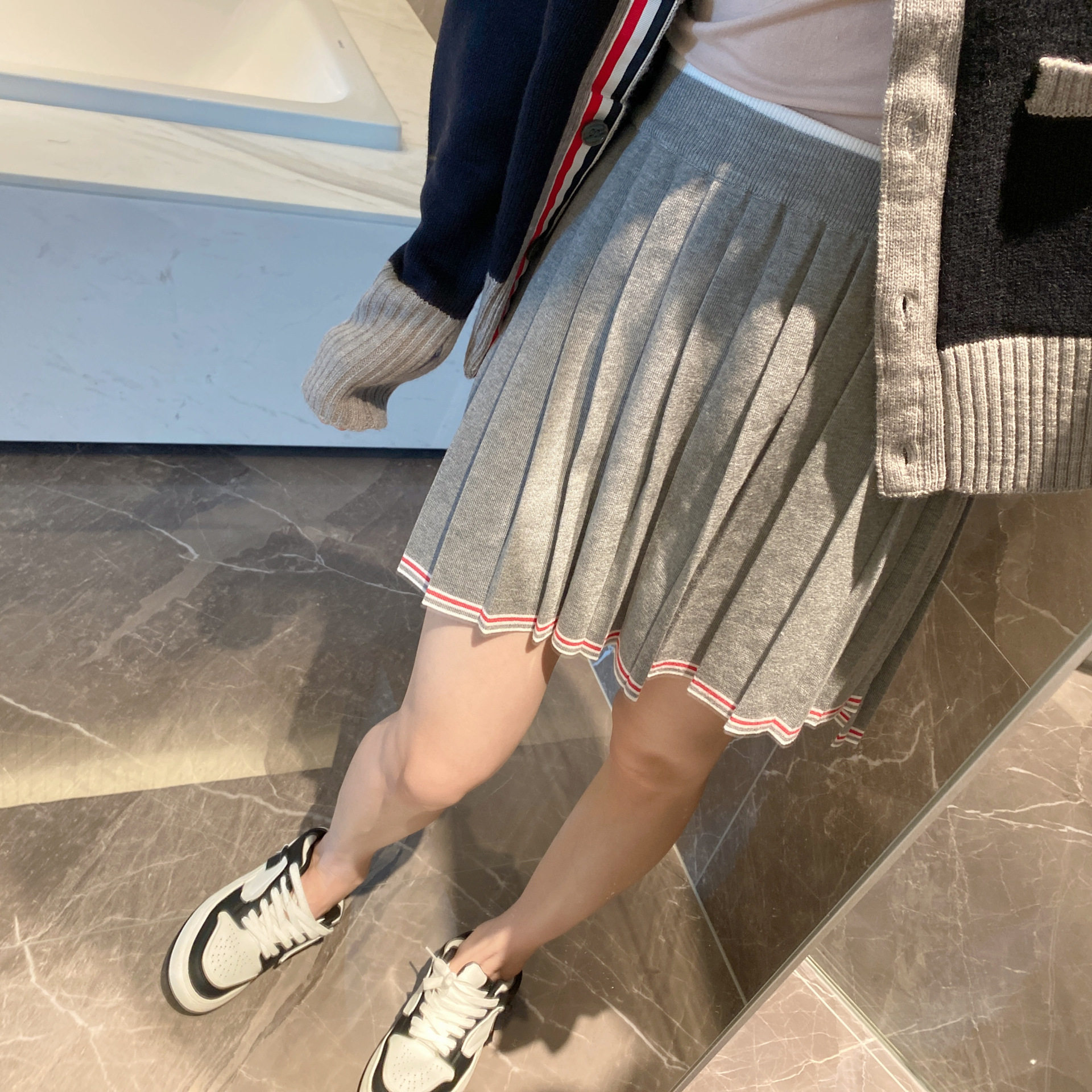 maSande2025夏季新款韩版a字半身裙女高腰显瘦学生百褶裙休闲短裙