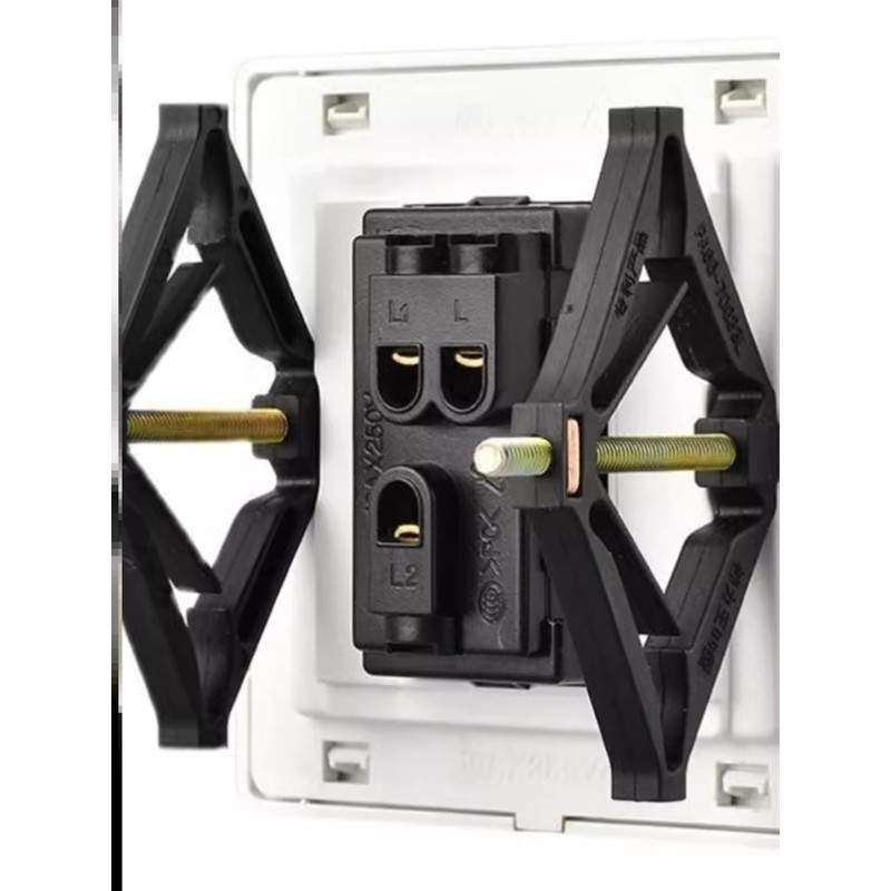 固定面墙插座卡扣丝底底盒固定器墙面面板电源支架开关内盒渐