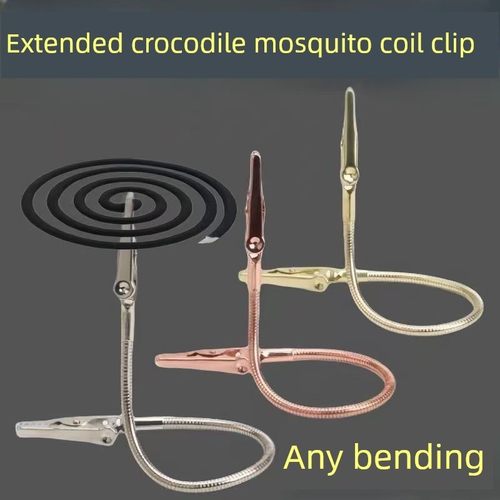 双头蚊香专用不易锈钢神器鳄鱼新型支架放置支撑架双头鳄鱼夹蚊香