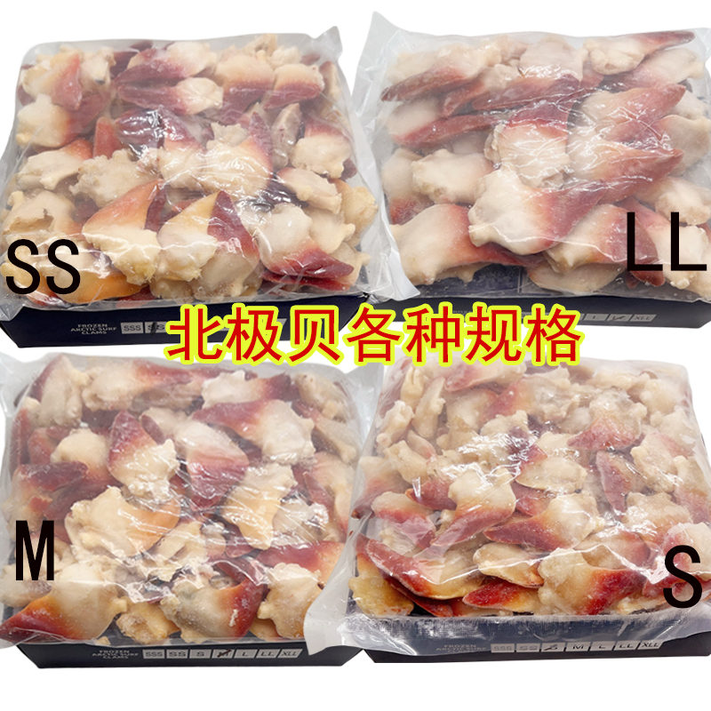 日式料理商用北极贝刺身 SS M LL L S各个规格 1kg新鲜鸟贝生