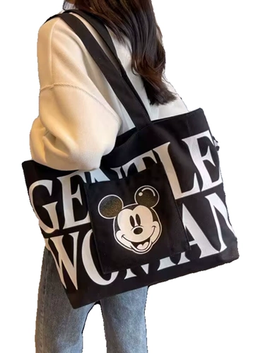 Вместительная и большая сумка через плечо, японский мультяшный шоппер, сумка на одно плечо, барсетка, льняная сумка для матери и ребенка