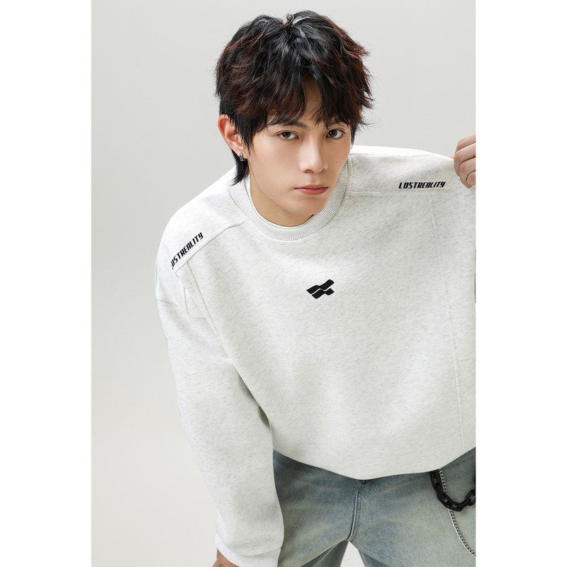 分割结构380重磅廓形圆领卫衣