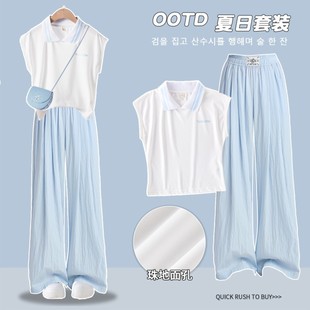 女大童夏装 高端女童夏日套装 洋气时髦运动短袖 儿童夏季 休闲潮 新款