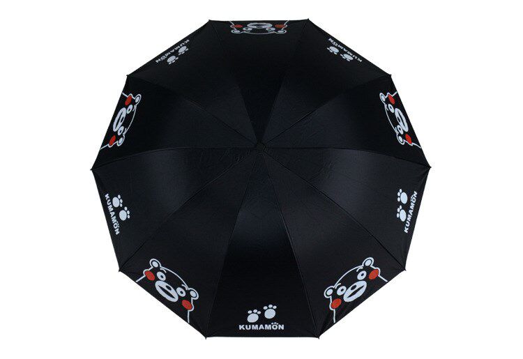 2019双人超大雨伞折叠创意动漫熊本熊黑胶大号遮阳太阳伞晴雨新款