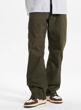 45Cent美式嘻哈宽松休闲长裤CleanFit高街军绿色工装裤男潮vibe