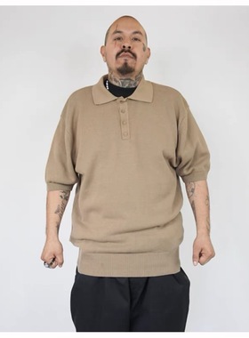 45Cent西海岸Chicano美式复古墨西哥cholo匪帮宽松古着针织polo