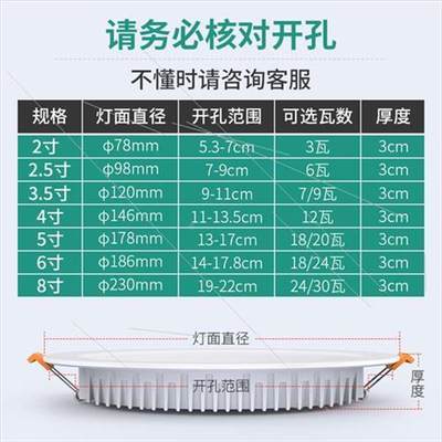 TE-800le花d筒灯8寸24孔w天灯30瓦17嵌入式15薄超18孔19 16开20cm