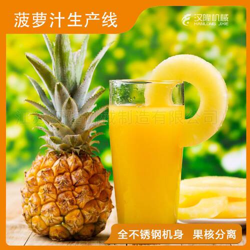 厂家直销菠萝榨汁生产线菠萝汁加工设备菠萝清洗去皮破碎流水线