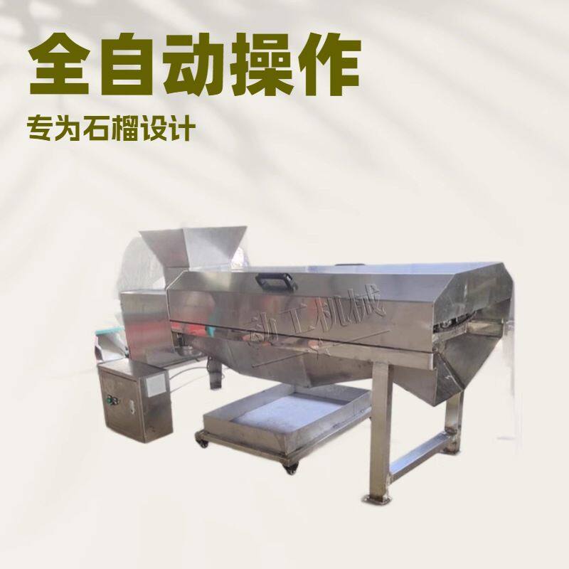 石榴剥皮机 大型工业级石榴取籽设备 卧式石榴柚子脱粒机