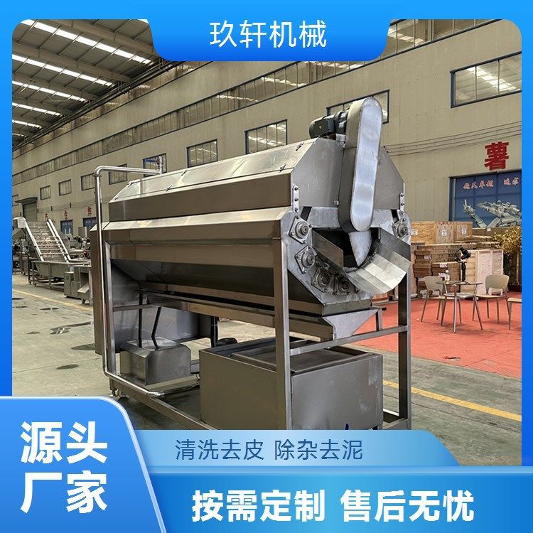 商用中药材毛刷清洗机 何首乌丹参玉竹毛辊清洗机