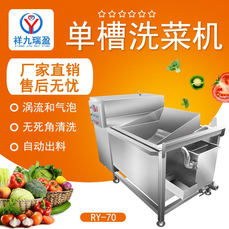 商用涡流洗菜机 气泡蔬菜水果臭氧消毒清洗机 自动清洗厨房设备