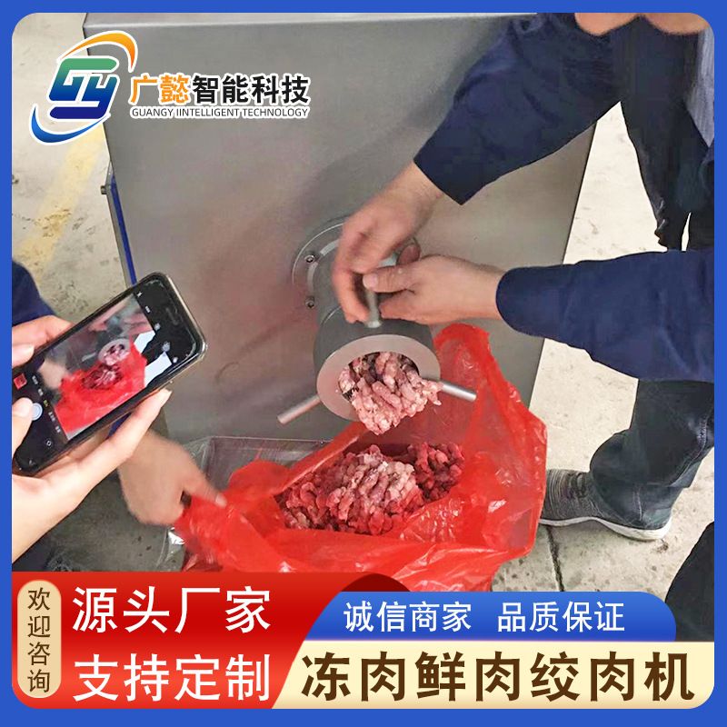 大型冻肉绞肉机 全自动宠物食品碎肉机 鸡架绞碎机动牛肉绞肉机器