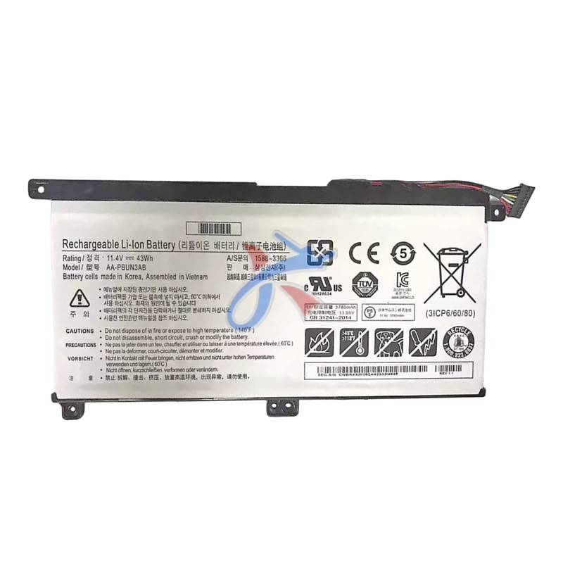 适用三星NP300E5M/L/K NP500R5M NP8500GM 800G5M AA-PBUN3AB电池