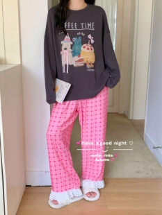 ReefurRinka梨花家2025秋冬新品蛋糕小狗长袖长裤加厚家居服睡衣