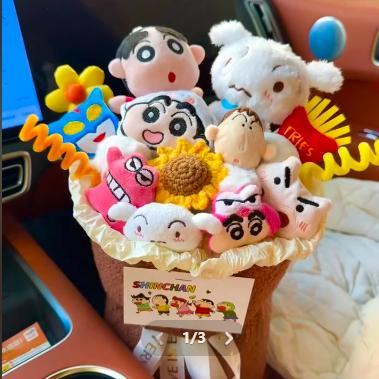 蜡笔小新玩偶花束生日礼物送男生男朋友创意礼物