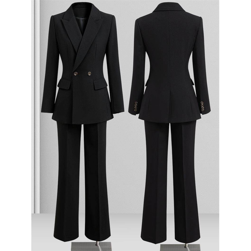 黑色西装套装女春秋阔腿裤新款职业气质女神范高级感通勤正装西服,女装/女士精品,西装,淘宝优惠券,粉丝福利购,淘宝优惠卷