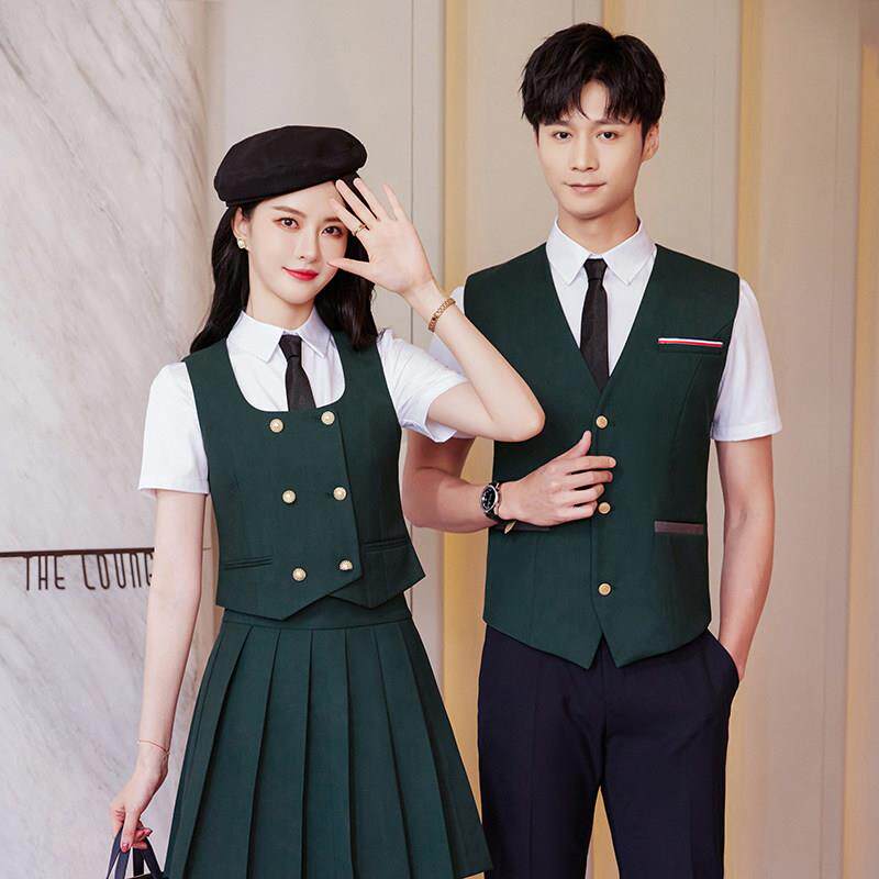 单件/套装男女学院风马甲制服幼师服工装接待酒店KTV服务员工作服