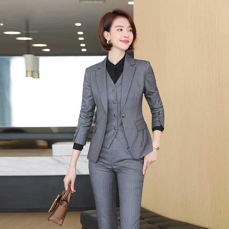 高端西装套装女正装气质通勤职业装气质女神范时尚干练工作服秋装