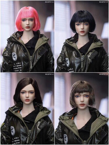 LZ TOYS 1/6 植发女头雕SET011晴适合12寸包胶女兵人素体可动人偶