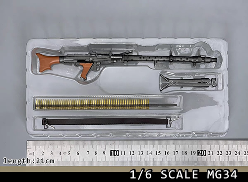 1/6比例兵人武器模型散件人偶娃娃场景配件MG34 不可发射吸塑包装