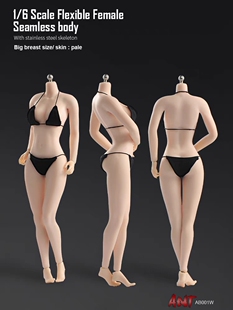 ANT 1/6女兵人 AB001W 白肌钢骨包胶素体亚洲微胖可动女人偶 现货
