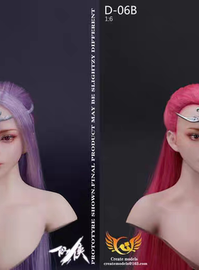 现货 Createmodels 1/6 仙侠系列女头 D-06AB 两款发色 兵人头雕