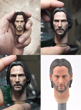 兵人男头雕 1/6 疾速追杀 杀神 基努里维斯头雕 多款现货