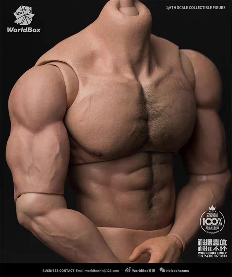 耐操素体1/6兵人素体 壮汉版Worldbox AT027男素体肌肉素体 现货