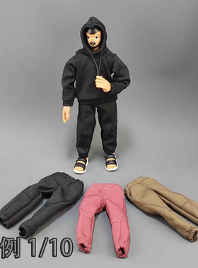 1/10潮流休闲运动长裤7寸COME4ARTS街角酒吧可动兵人手办衣服人偶