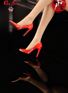 现货Feeltoys 1/12 FT015 红色典雅OL高跟鞋女士凉鞋单鞋1/6
