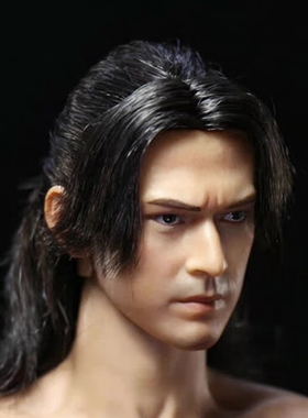 1/6兵人金城武植发2.0明智左马介鬼武者古代武将浪人手办头雕模型