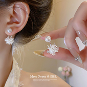 烟花珍珠耳环轻奢精致小众高级感耳饰耳坠2025新款 爆款 显瘦耳钉女