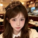 圣诞节头饰蝴蝶结小礼帽发饰可爱发夹发卡棕色百搭显脸小配饰女