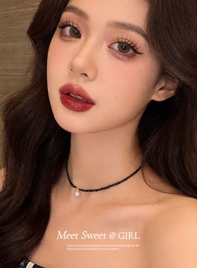 玻璃串珠珍珠choker项链女