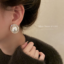 珍珠耳钉女小众设计高级感轻奢耳环2025新款 耳夹无耳洞女耳饰旗袍