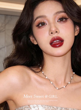 法式珍珠串珠不规则choker项链女