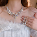 银色钻石流苏项链重工礼服婚纱新娘首饰女2025新款 夸张锁骨链配饰