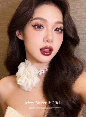 超仙珍珠串珠花朵项链甜美气质女