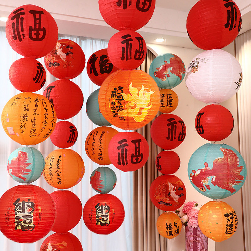 2026新款挂件灯笼装饰场景商场店铺布置挂饰国风纸鸢书法氛围装扮