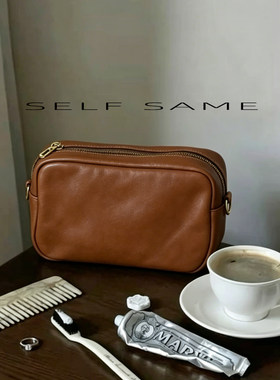 SelfSame植鞣牛皮大容量化妆包