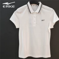 Chính hãng Hongxing Erke Womens 2019 Mùa hè thoáng khí đan tay áo ngắn mồ hôi khử mùi Top áo sơ mi Polo - Áo polo thể thao áo polo oversize