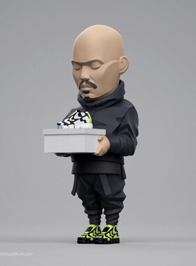 Alex原创NIKElab Hugh设计师玩偶公仔联名数字雕刻J1A-GT机能公仔