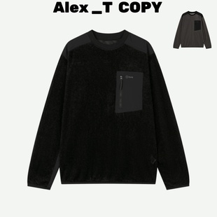 Alex 科技抓绒面料Octa轻量化立体拼接套头户外卫衣男 25年新款