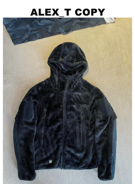 tad户外保暖摇粒绒野人长毛抓绒外套男tad抓绒tad山地野人tad毛猴