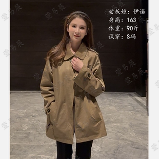 -“柏林记忆”英伦风复古轻奢经典格纹风衣外套-WT6012601
